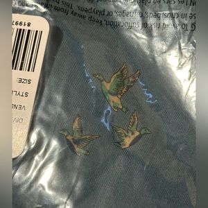 NWT! Men’s Brooks Brothers Flannel Size L - dark blue with duck pattern